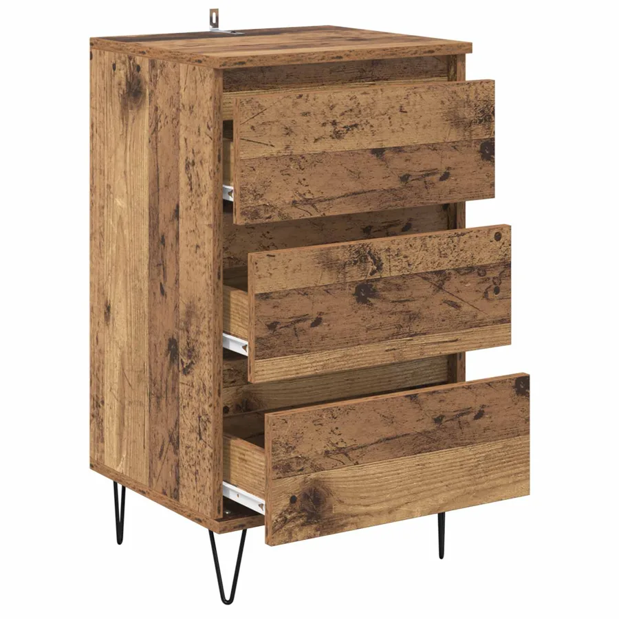 Buffet Bois Ancien 40 x 35 x 70 cm Bois d'ingénierie et fer - 5