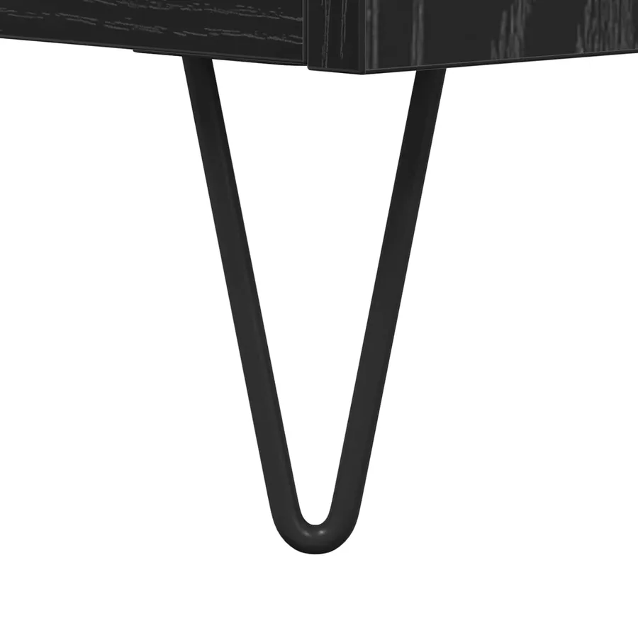 Buffet Chêne noir 40 x 35 x 70 cm Bois d'ingénierie et fer - 8