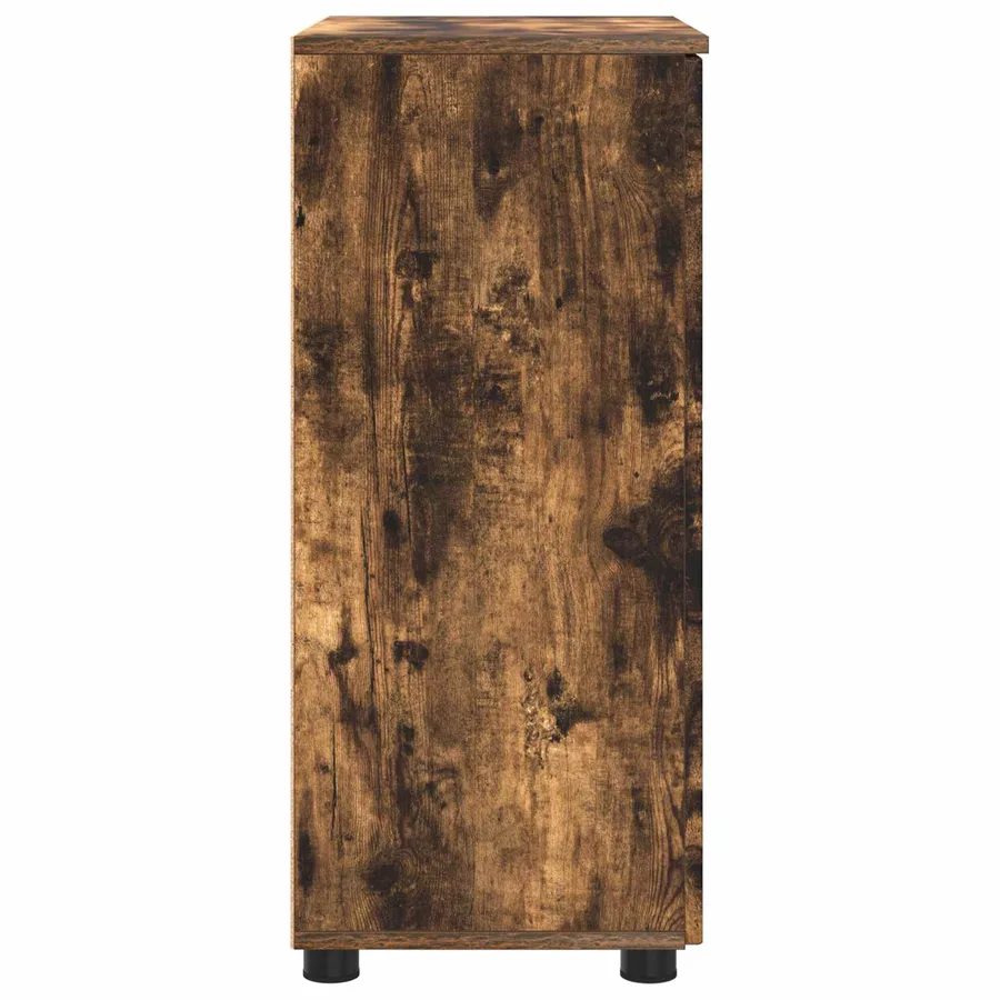 Cabinet de salle de bain avec porte Chêne fumé 60 x 35 x 80 cm - 7