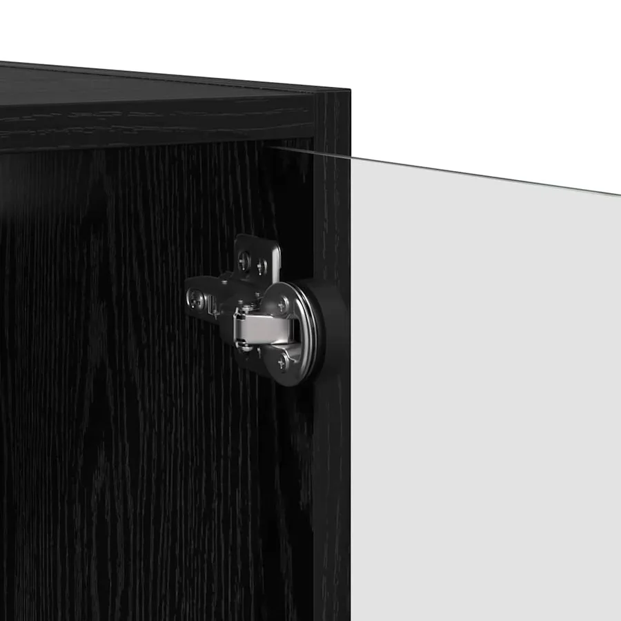 Cabinets muraux Montage mural 2 pcs Chêne noir 68 x 37 x 35 cm - 9