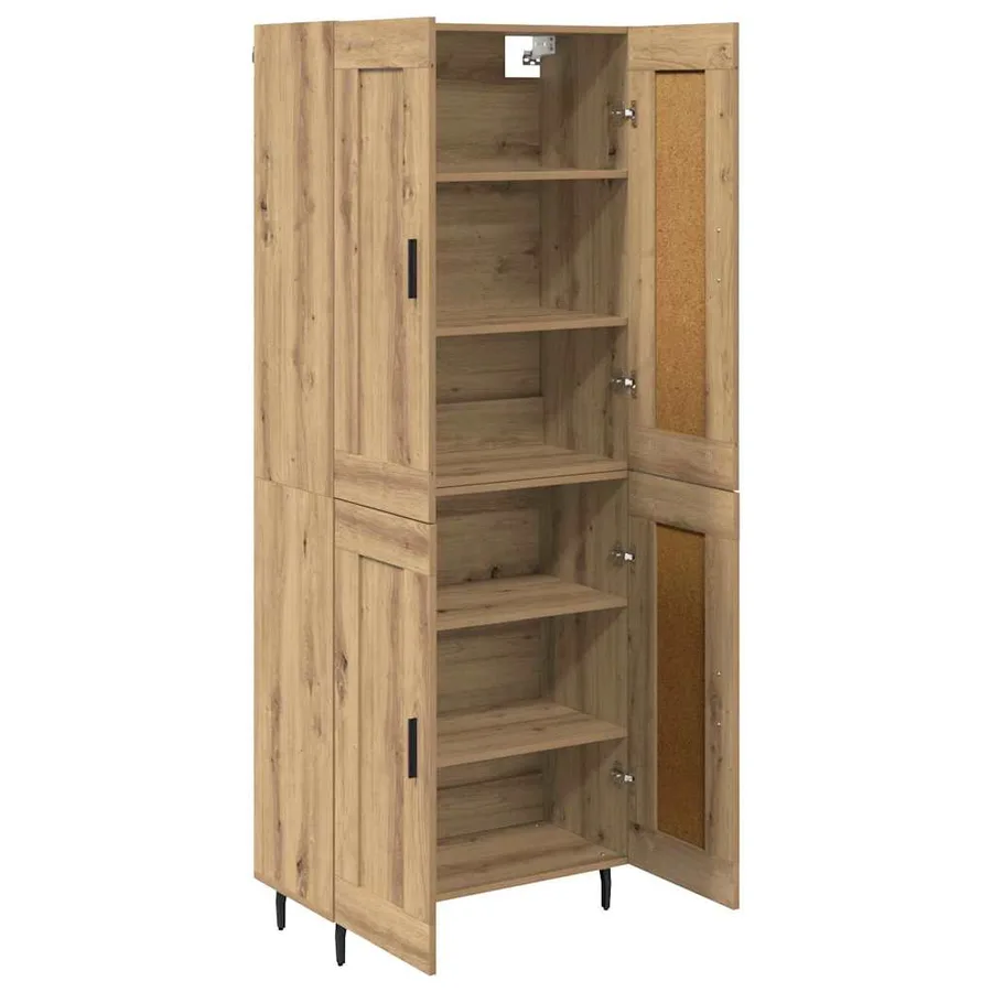 Haut Armoire 2 pcs Chêne artisanal 69,5 x 34 x 180 cm - 2