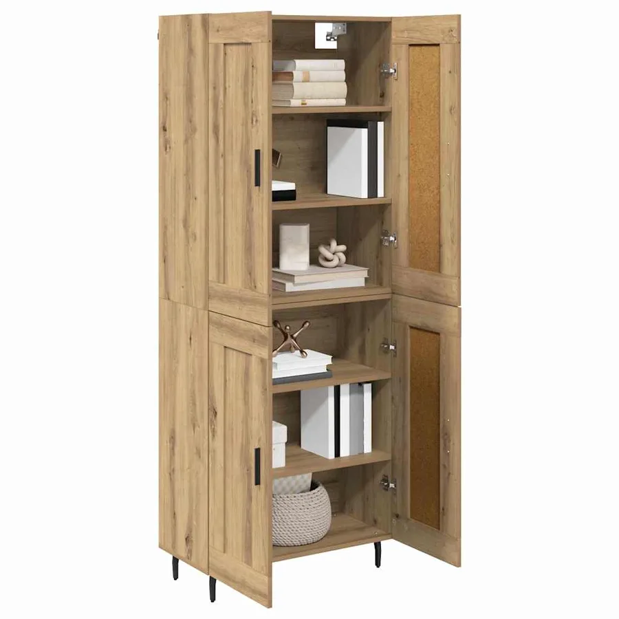 Haut Armoire 2 pcs Chêne artisanal 69,5 x 34 x 180 cm - 3