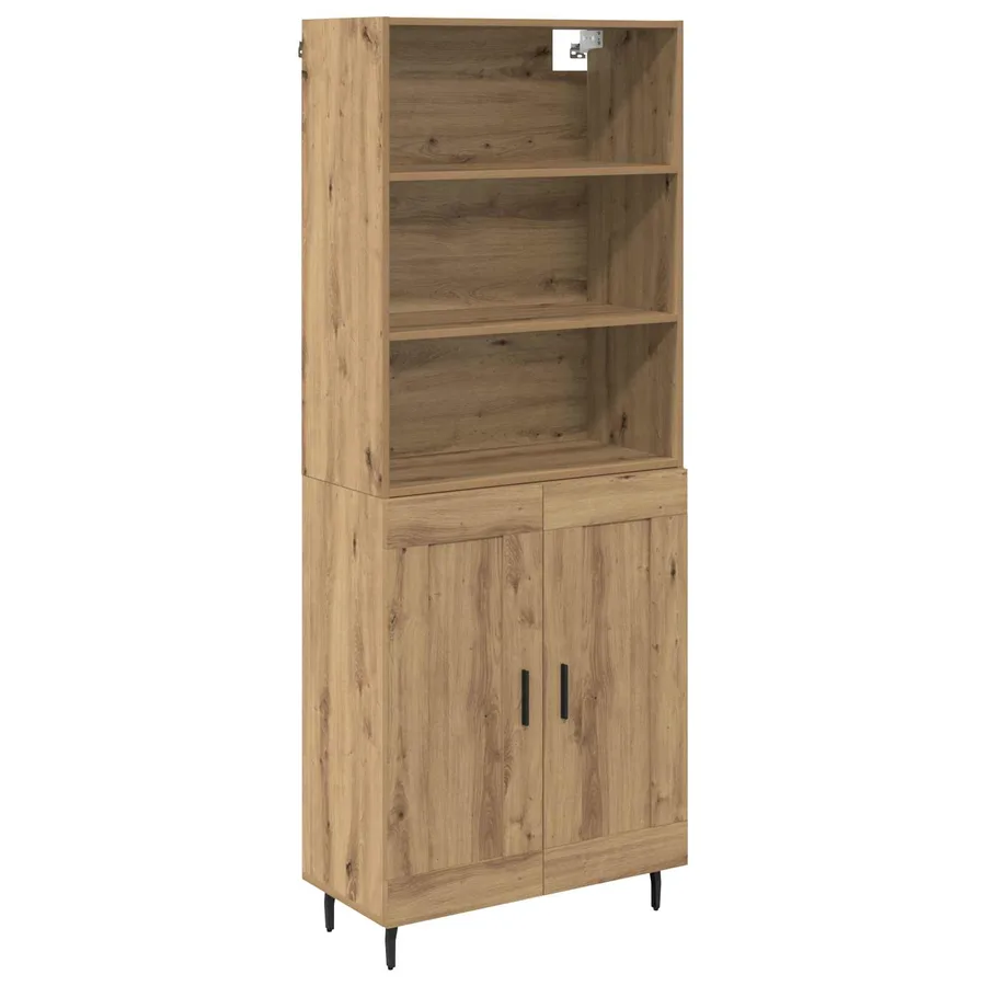 Haut Armoire 2 pcs Chêne artisanal 69,5 x 32,5 x 180 cm - 2