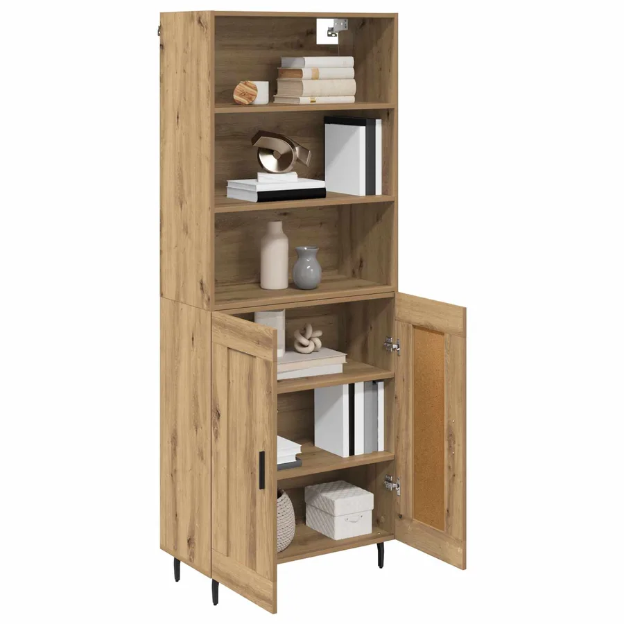 Haut Armoire 2 pcs Chêne artisanal 69,5 x 32,5 x 180 cm - 3