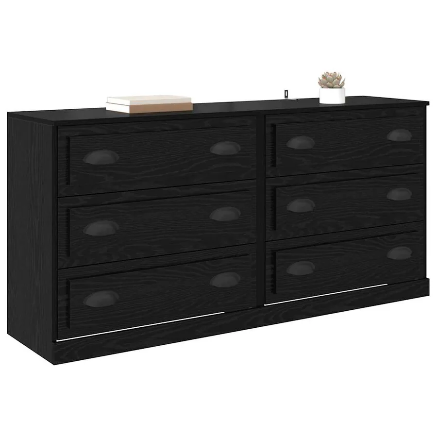 Buffets 2 pcs Chêne noir 70 x 35,5 x 67,5 cm Bois d'ingénierie - 3