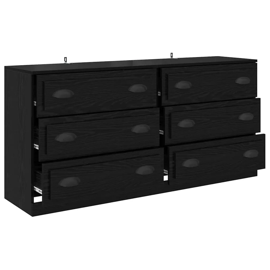 Buffets 2 pcs Chêne noir 70 x 35,5 x 67,5 cm Bois d'ingénierie - 6