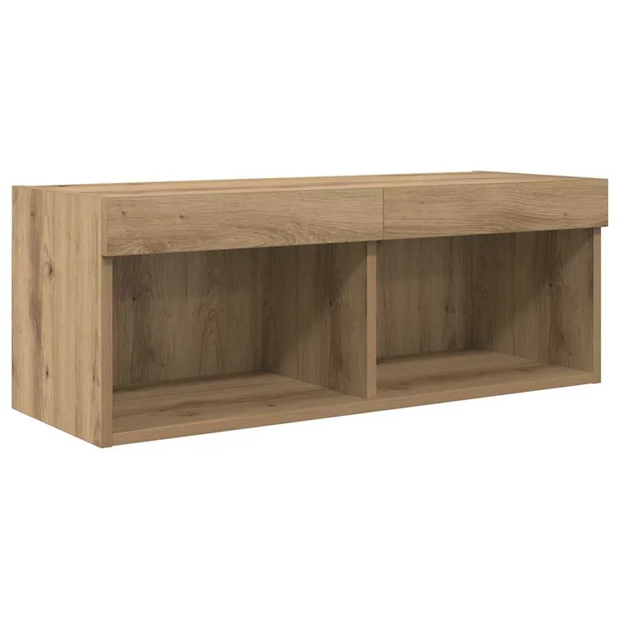 Meubles TV muraux 4 pcs Chêne artisanal Bois d'ingénierie - 7