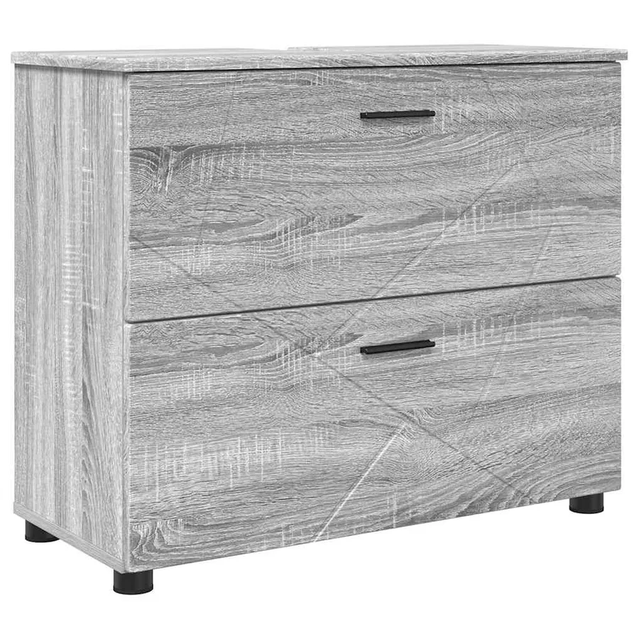 Cabinet de salle de bain Gris Sonoma 76,5 x 35 x 64 cm - 2