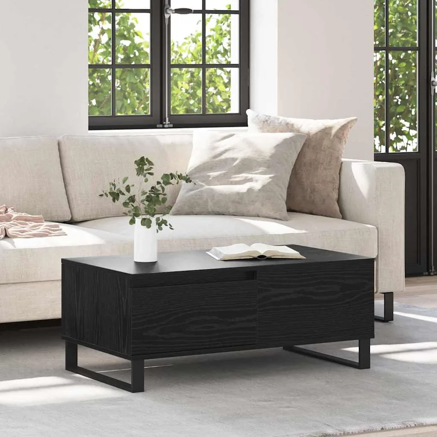 Table basse Chêne noir 90 x 50 x 36,5 cm Bois d'ingénierie