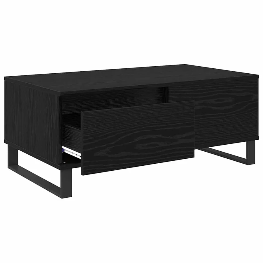Table basse Chêne noir 90 x 50 x 36,5 cm Bois d'ingénierie - 5