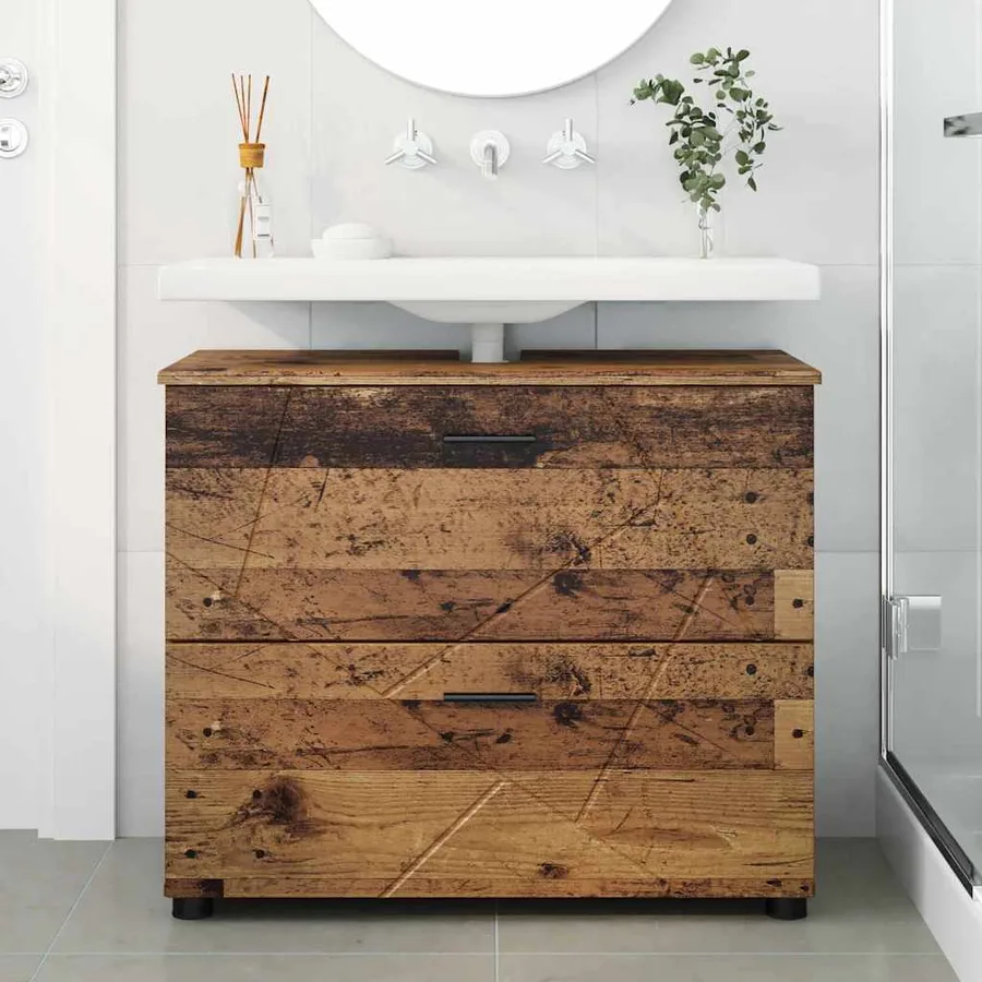 Cabinet de salle de bain Bois Ancien 76,5 x 35 x 64 cm - 4