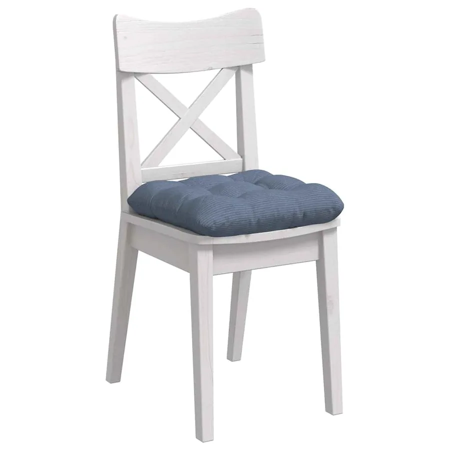 Coussins de siège 4 pcs Bleu 40 x 40 cm Tissu en velours côtelé - 3