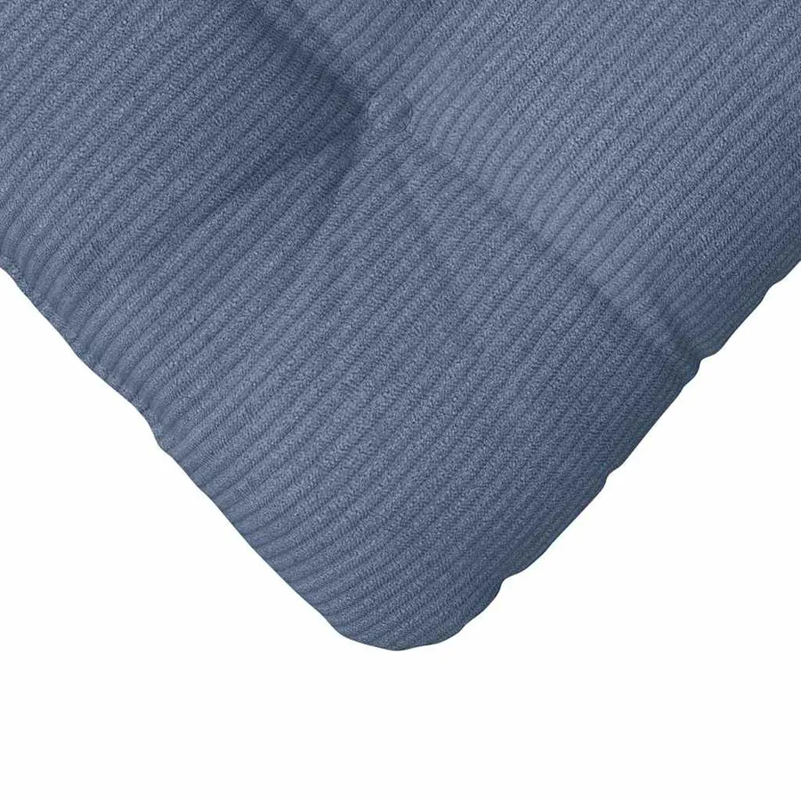Coussins de siège 4 pcs Bleu 40 x 40 cm Tissu en velours côtelé - 9