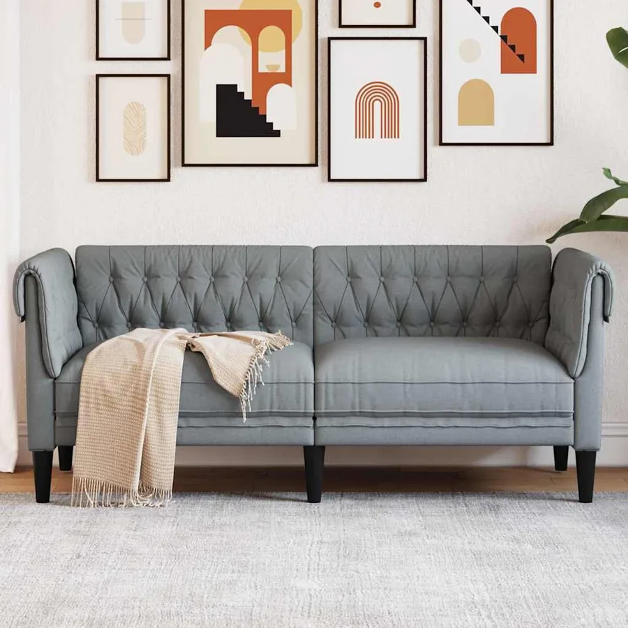 Canapé Gris clair 182,5 x 74,5 x 74,5 cm Polyester