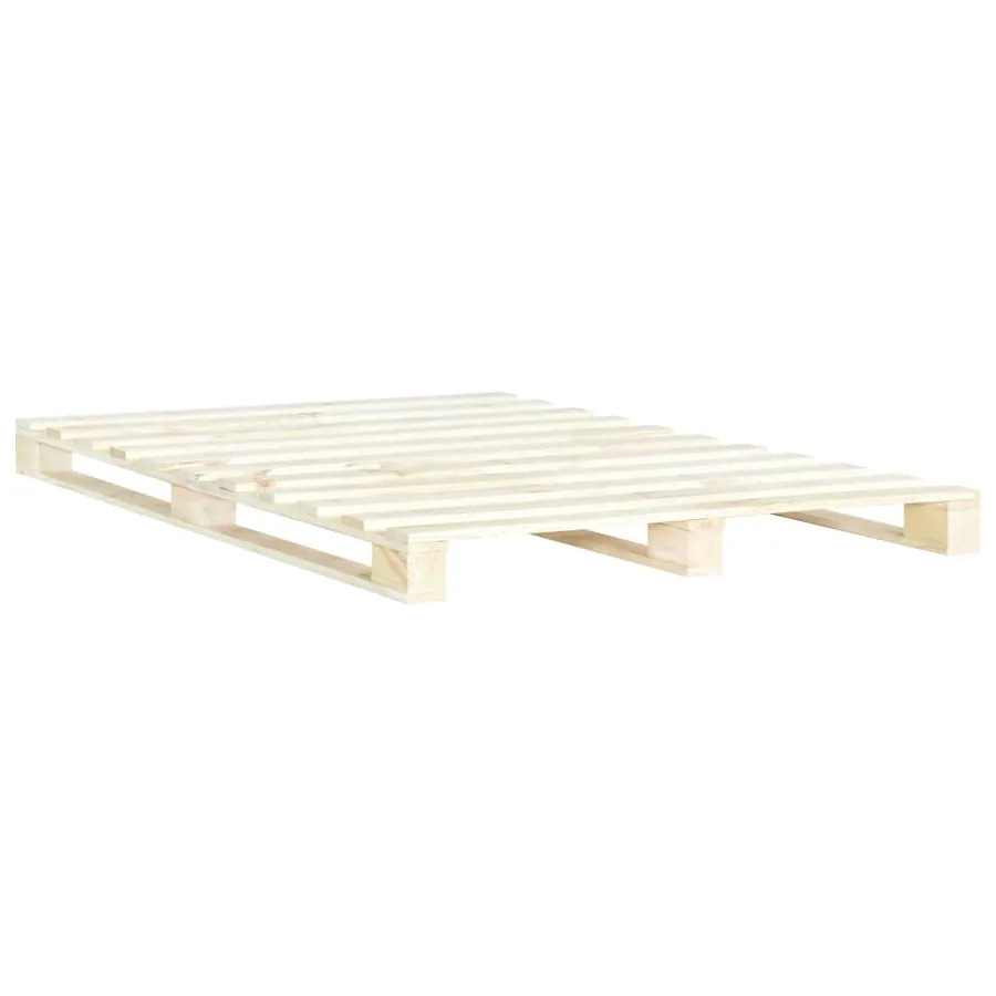 Cadre de lit de palette sans matelas 160x200 cm bois massif pin - 2