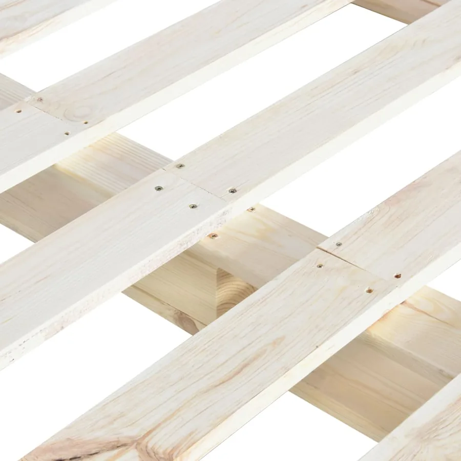 Cadre de lit de palette sans matelas 160x200 cm bois massif pin - 5