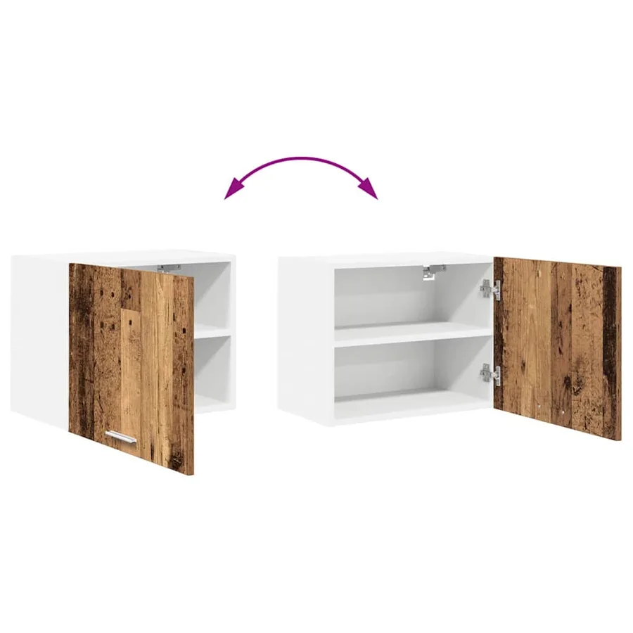 Armoire suspendue Bois ancien et Blanc 50 x 31 x 40 cm - 11