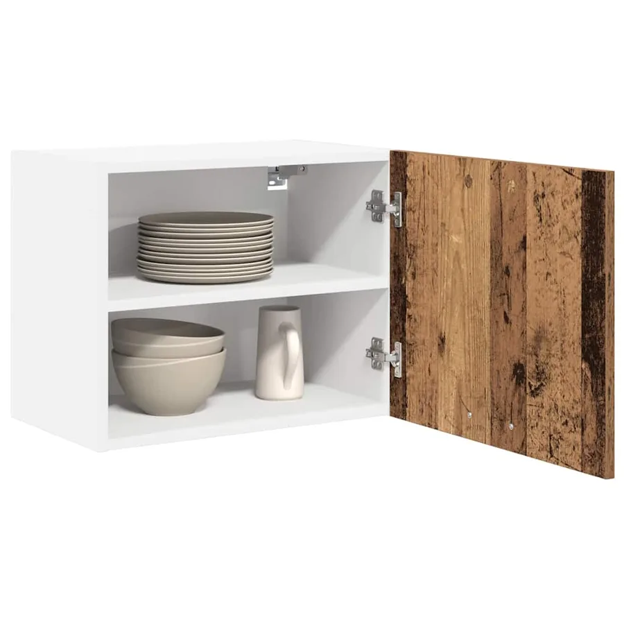 Armoire suspendue Bois ancien et Blanc 50 x 31 x 40 cm - 3