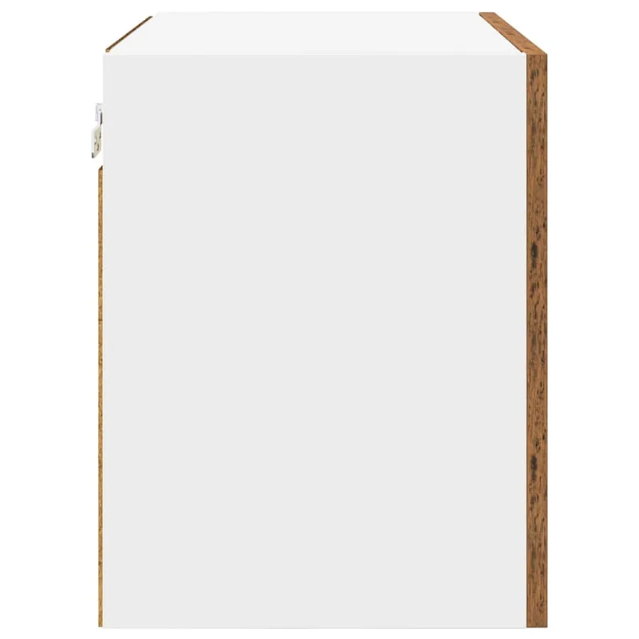 Armoire suspendue Bois ancien et Blanc 50 x 31 x 40 cm - 7