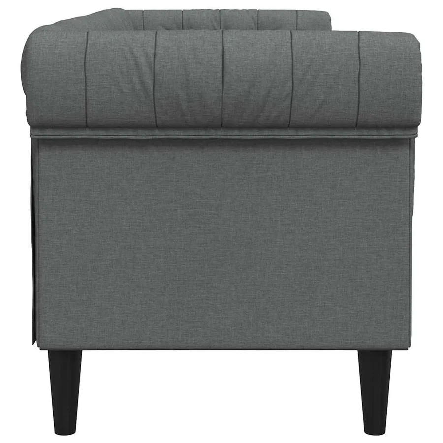Canapé Gris foncé 201,5 x 74,5 x 74,5 cm Polyester - 5
