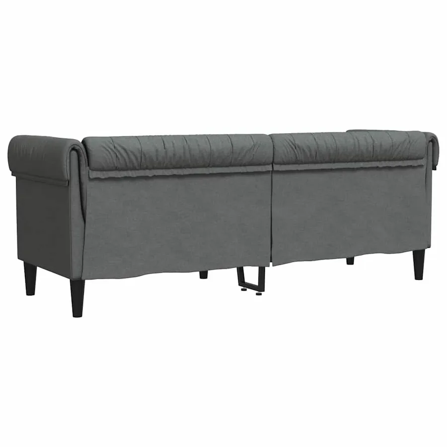 Canapé Gris foncé 201,5 x 74,5 x 74,5 cm Polyester - 6