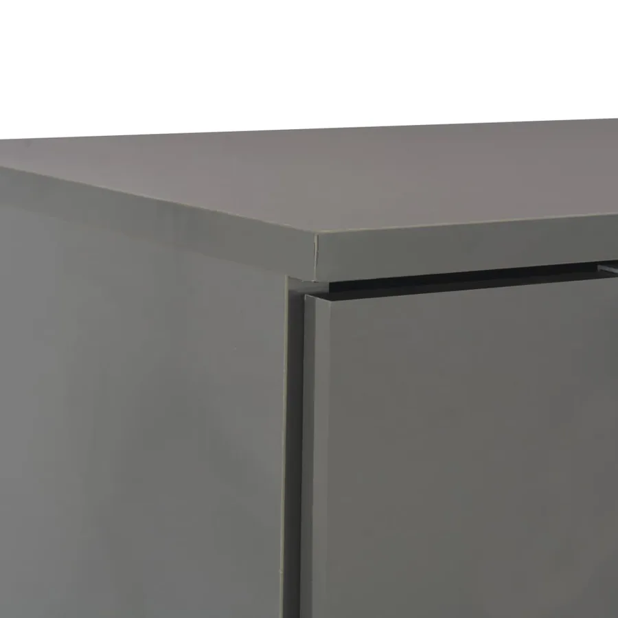 Buffet Gris brillant 71x35x80 cm Bois d'ingénierie - 6