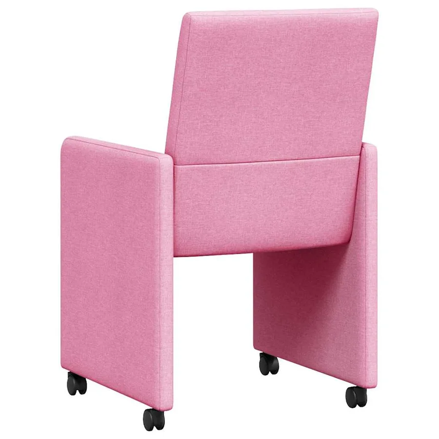 Chaises de Salle à Manger avec Roues 2 pcs Rose 57 x 66 x 94 cm - 6