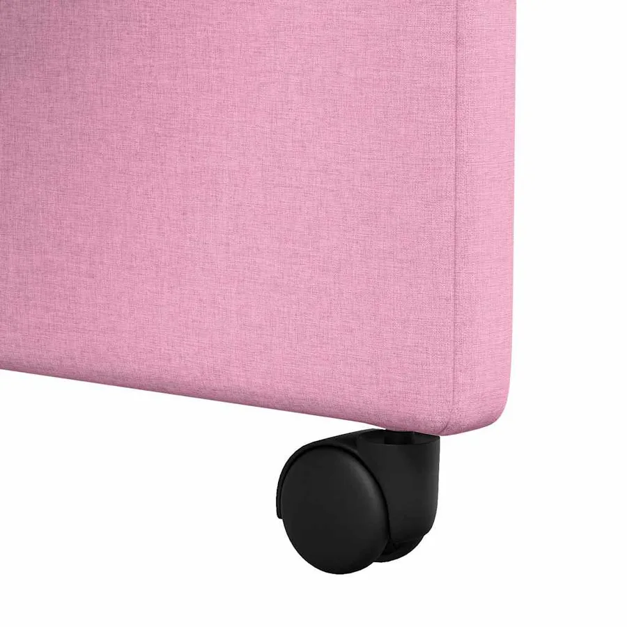 Chaises de Salle à Manger avec Roues 2 pcs Rose 57 x 66 x 94 cm - 9