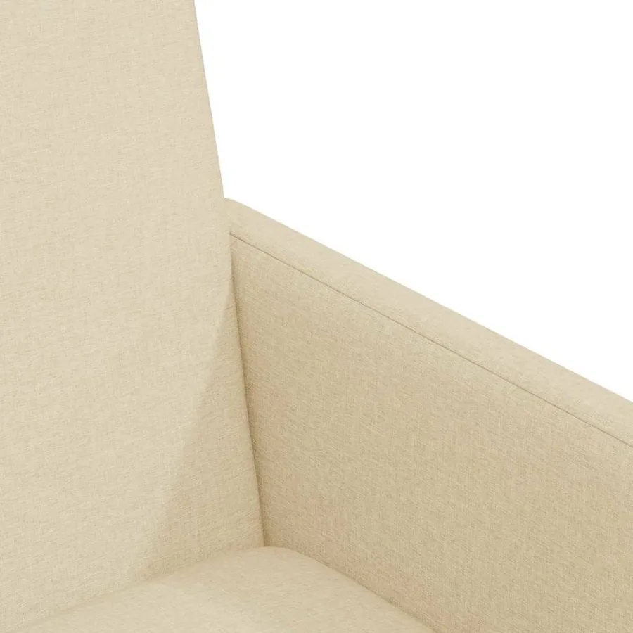 Chaises de Salle à Manger avec Roues 2 pcs Crème tissu - 7