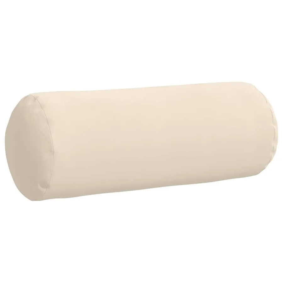 Coussins d'accent 2 pcs Beige Ø 25 x 70 cm Tissu en microfibre - 5