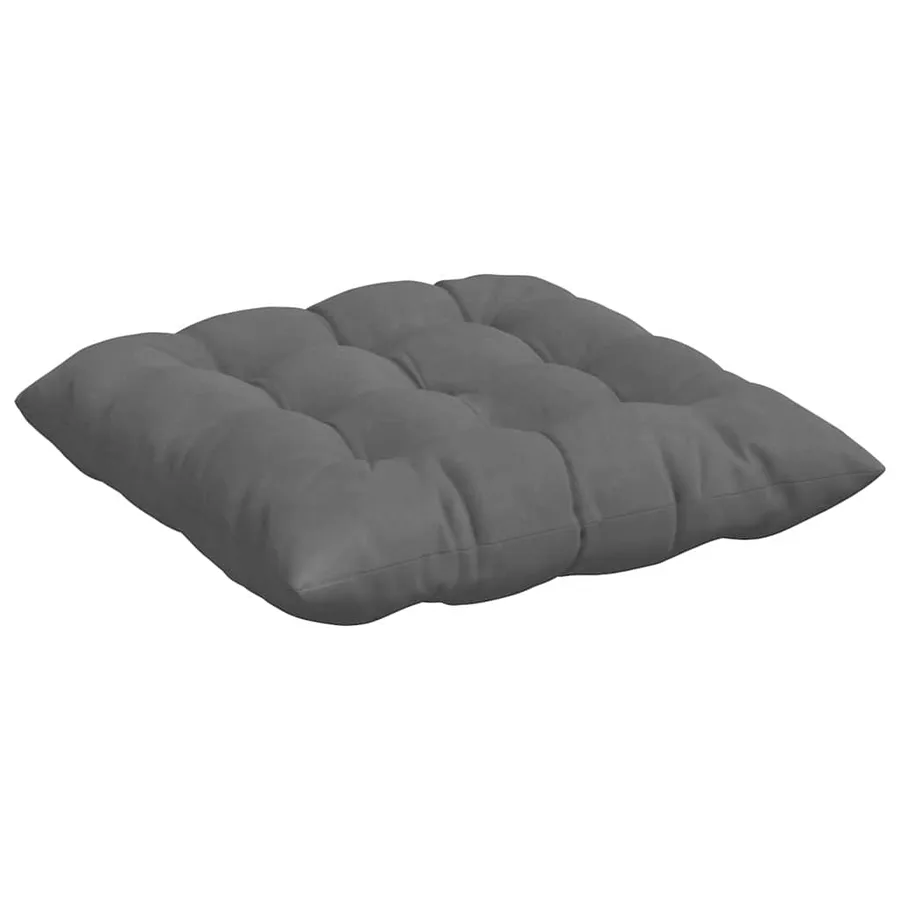 Coussins de siège 4 pcs Gris foncé 40 x 40 x 6 cm Microfibre - 5