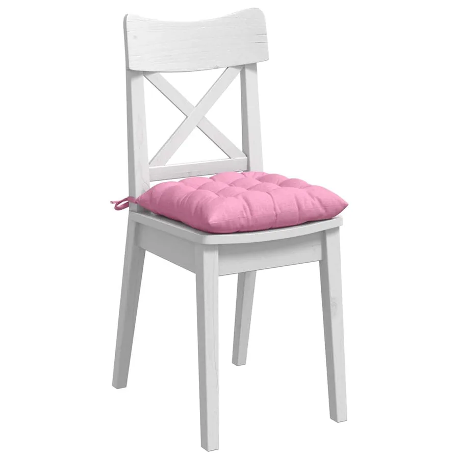 Coussins de siège 4 pcs Rose 40 x 40 x 6 cm tissu - 3