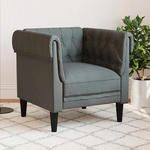 Canapé Gris foncé 78,5 x 74,5 x 74,5 cm Polyester
