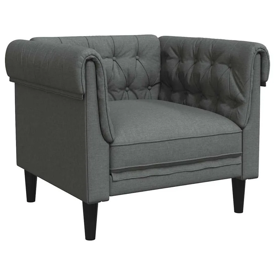 Canapé Gris foncé 78,5 x 74,5 x 74,5 cm Polyester - 2