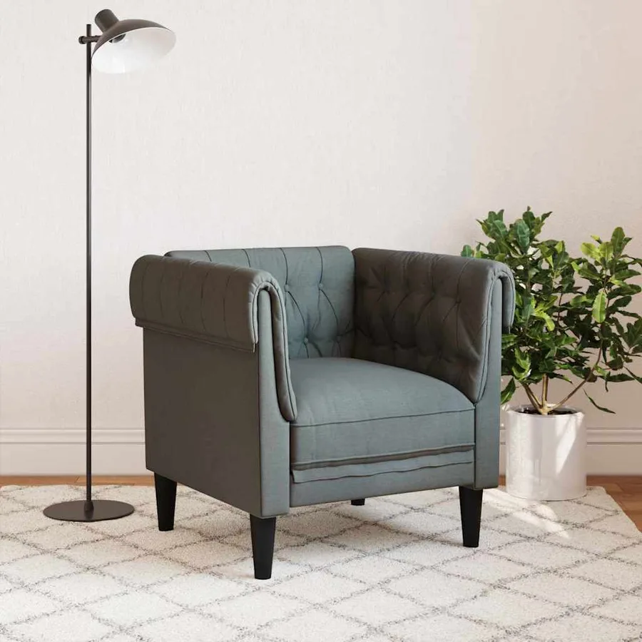 Canapé Gris foncé 78,5 x 74,5 x 74,5 cm Polyester - 3