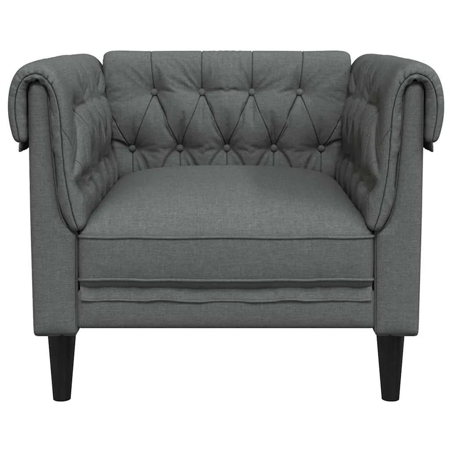 Canapé Gris foncé 78,5 x 74,5 x 74,5 cm Polyester - 4