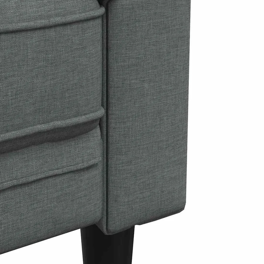 Canapé Gris foncé 78,5 x 74,5 x 74,5 cm Polyester - 7