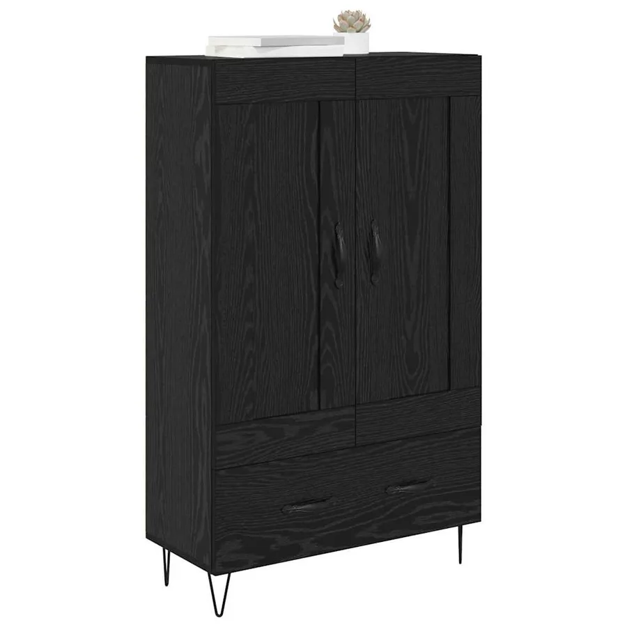 Haut Armoire Chêne noir 69,5 x 31 x 115 cm Bois d'ingénierie - 3