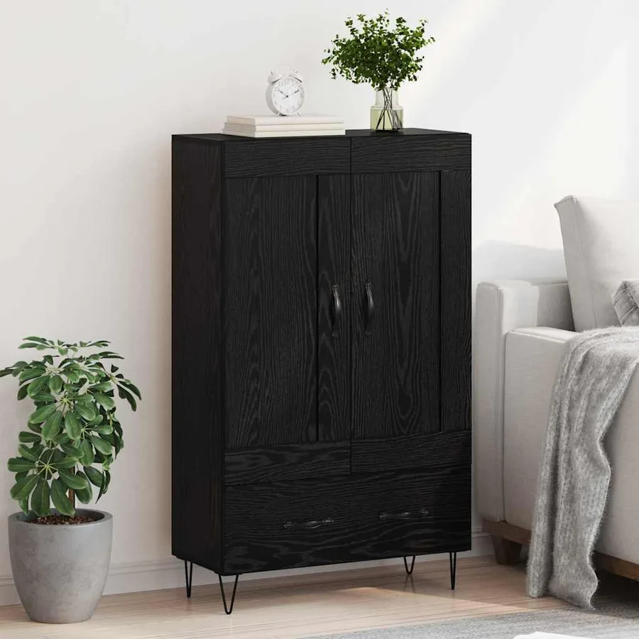 Haut Armoire Chêne noir 69,5 x 31 x 115 cm Bois d'ingénierie - 4