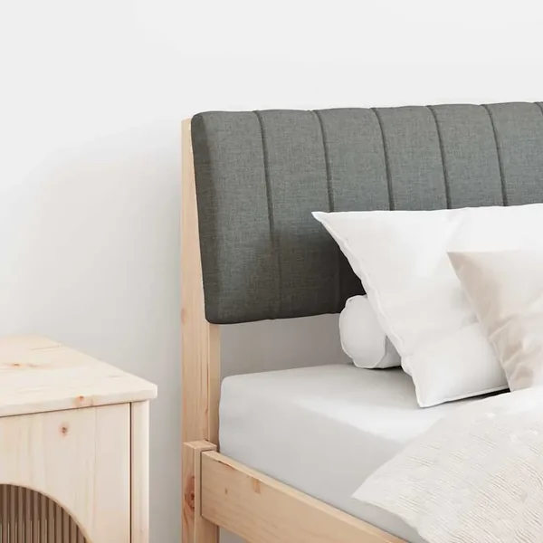 Tête de lit capitonnée Gris foncé 80 cm Pin massif