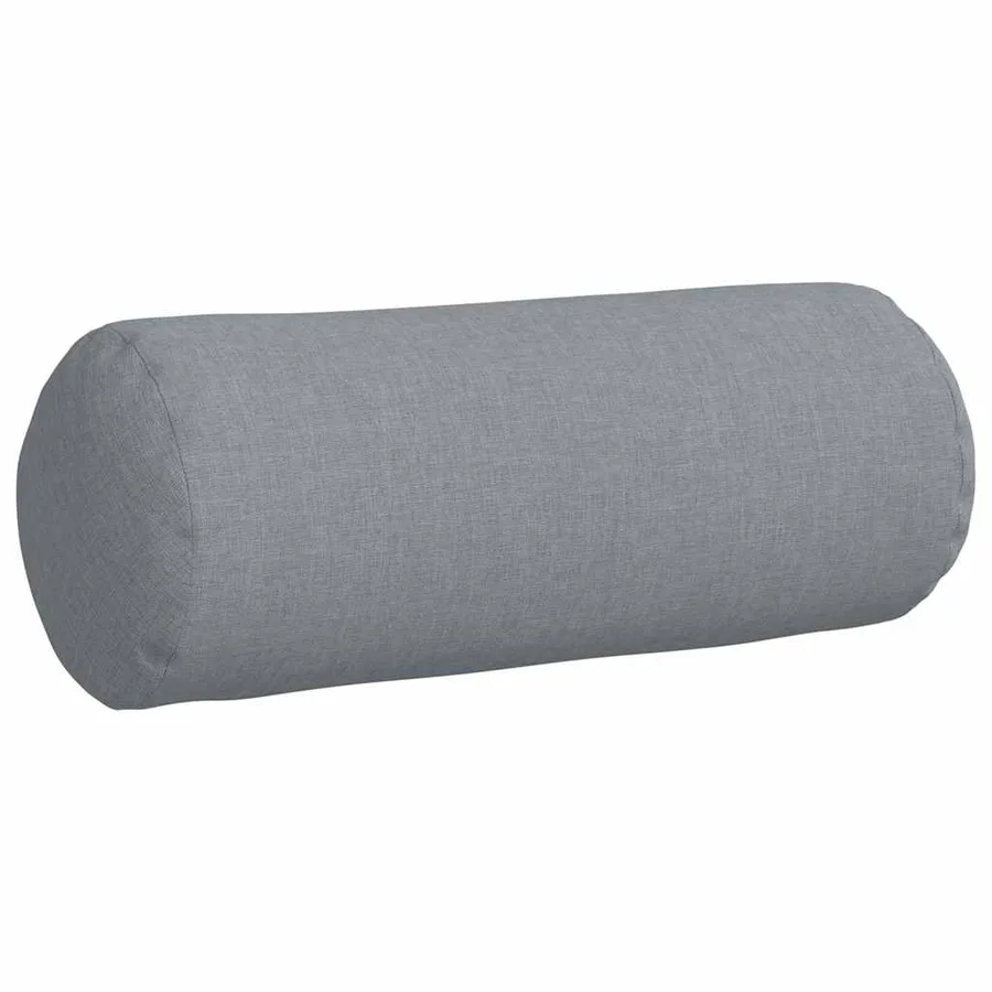 Coussins d'accent 2 pcs Gris clair Ø 15 x 40 cm tissu - 5