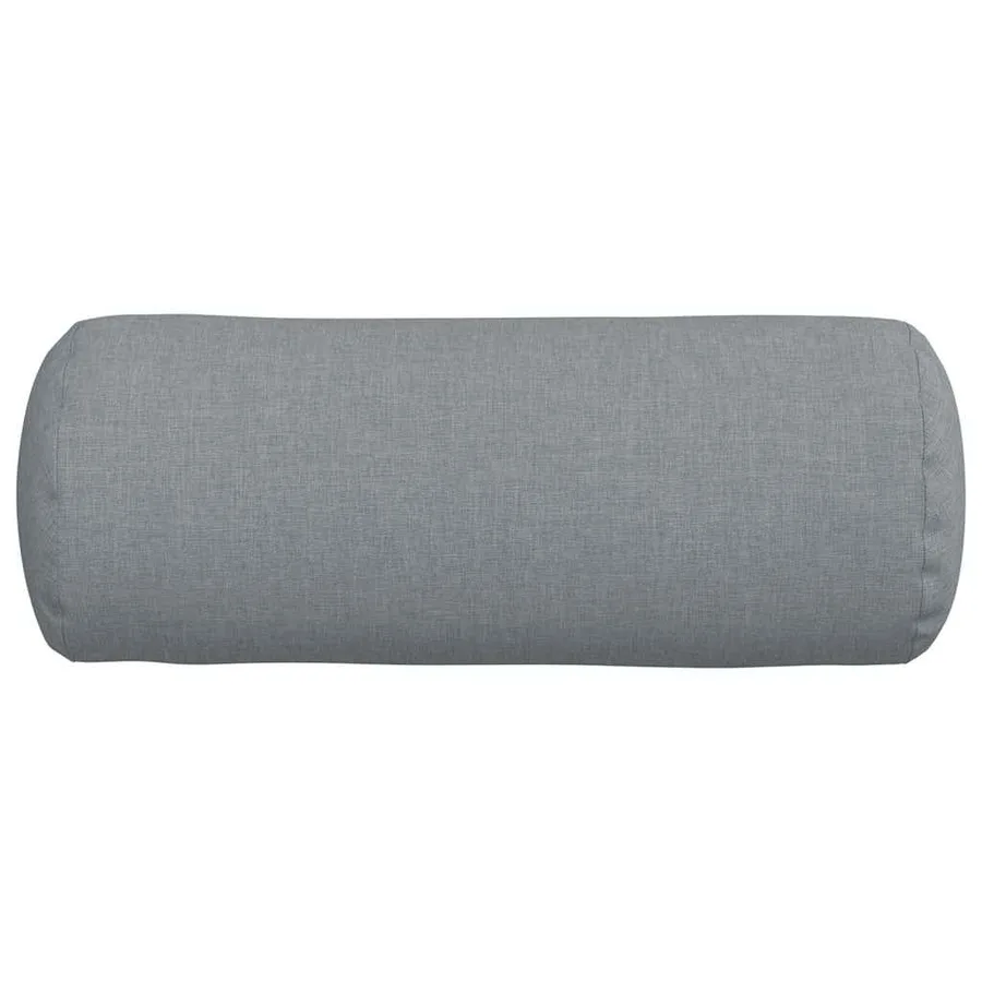 Coussins d'accent 2 pcs Gris clair Ø 15 x 40 cm tissu - 6