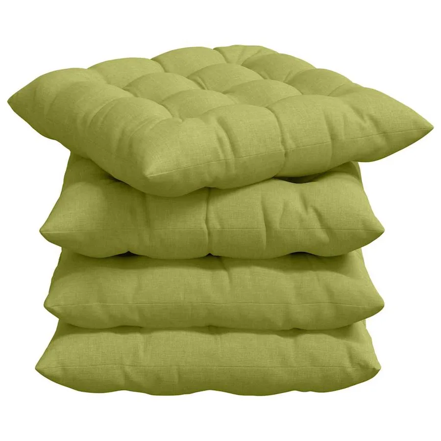 Coussins de siège 4 pcs Vert clair 40 x 40 x 6 cm tissu - 2