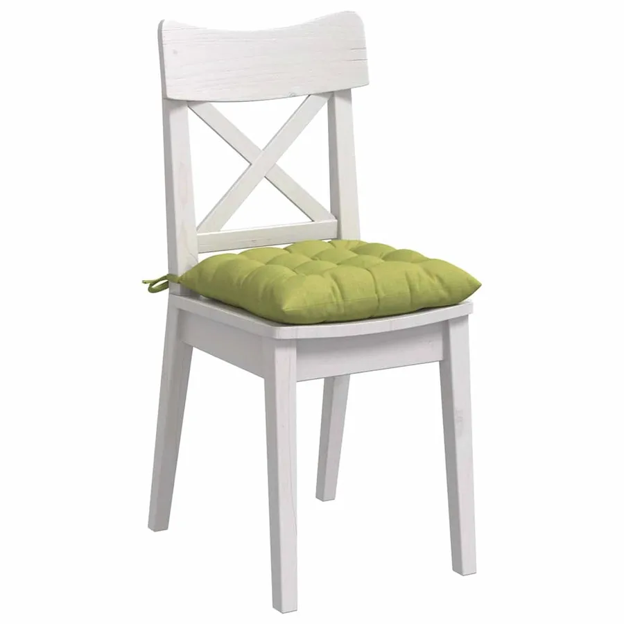Coussins de siège 4 pcs Vert clair 40 x 40 x 6 cm tissu - 3