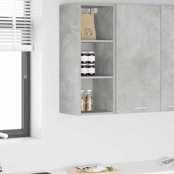 Armoire suspendue avec stockage Gris béton 30 x 29,5 x 80 cm