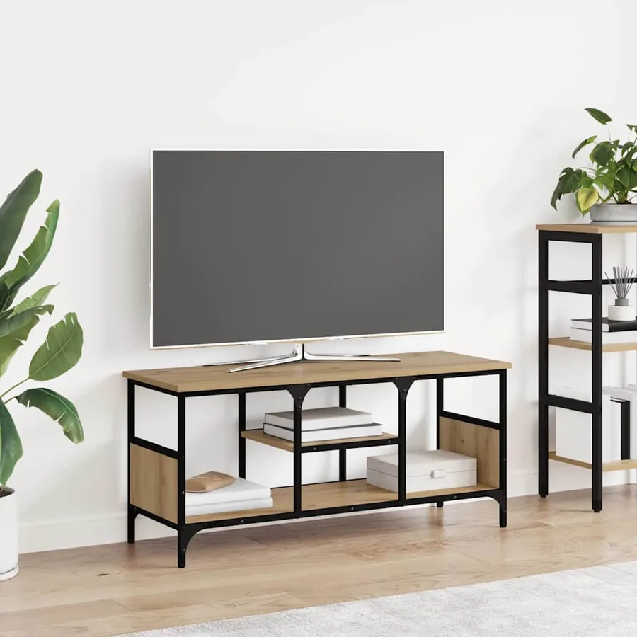 Meuble TV 100 x 35 x 45 cm Chêne artisanal