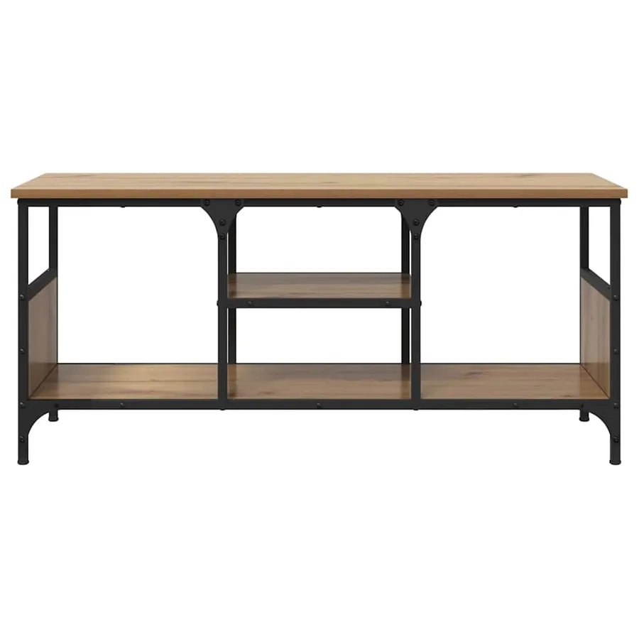 Meuble TV 100 x 35 x 45 cm Chêne artisanal - 5
