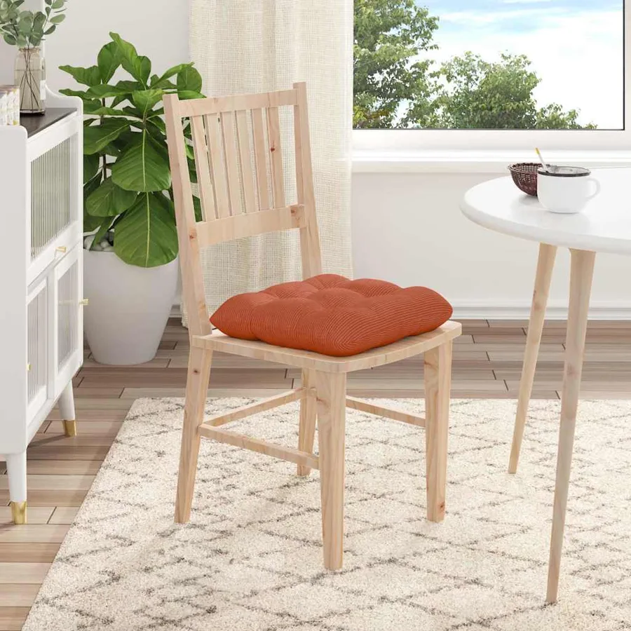 Coussins de siège 4 pcs Rouge orange 40 x 40 cm - 4
