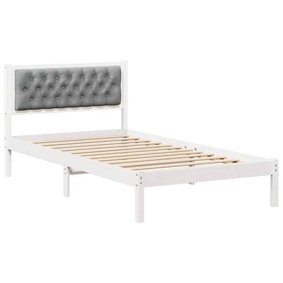 Cadre de lit Gris clair 100 x 200 cm Pin massif - 2