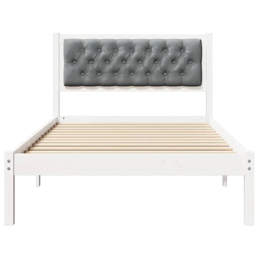 Cadre de lit Gris clair 100 x 200 cm Pin massif - 5